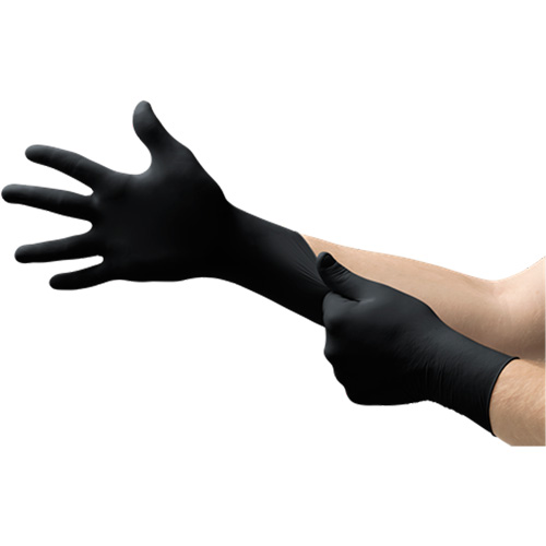Gants d'examen MidKnight, T-Grand, Nitrile, 4,7 mils, Sans poudre, Noir, Classe 2 Moffatt Supply & Specialties