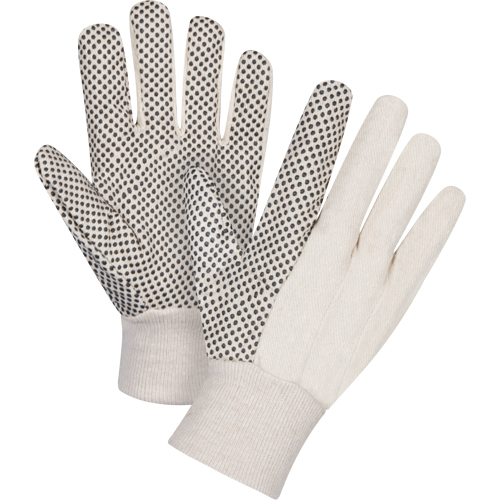 Cotton Canvas Dotted Palm Gloves, 8 oz., Large Moffatt Supply & Specialties