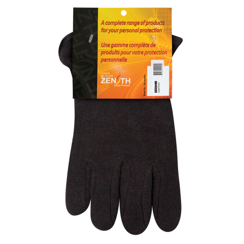 Gants de jersey, Grand, Brun, Molleton rouge, &agrave; enfiler Moffatt Supply & Specialties