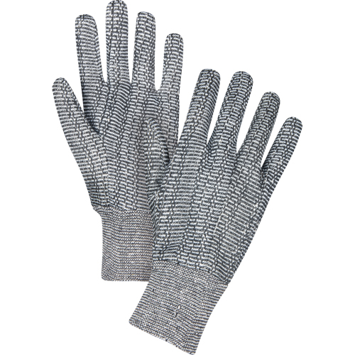Jersey Gloves, X-Large, Salt & Pepper, Unlined, Knit Wrist Moffatt Supply & Specialties
