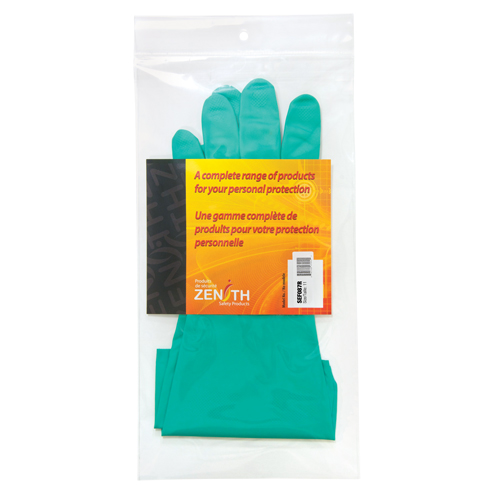 Gants r&eacute;sistants aux produits chimiques &agrave; prise en losange, Taille 2T-Grand, 13" lo, Nitrile, Doublure en Ouat&eacute;e, 13 mils Moffatt Supply & Specialties