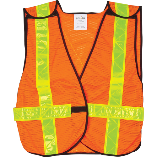 Standard-Duty Safety Vest, High Visibility Orange, Medium, Polyester Moffatt Supply & Specialties
