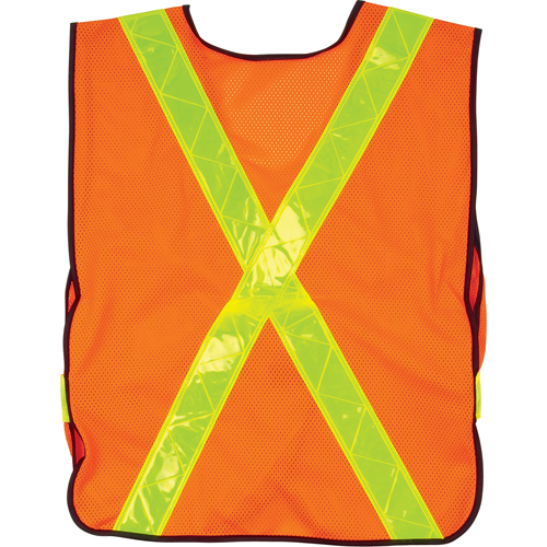 Standard-Duty Safety Vest, High Visibility Orange, Medium, Polyester Moffatt Supply & Specialties