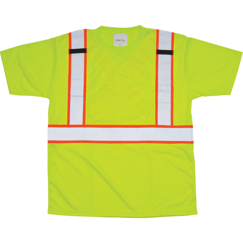 CSA Compliant T-Shirt, Polyester, Medium, High Visibility Lime-Yellow Moffatt Supply & Specialties