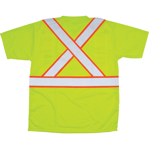 CSA Compliant T-Shirt, Polyester, Medium, High Visibility Lime-Yellow Moffatt Supply & Specialties