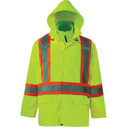 Journeyman 3-in-1 Safety Jackets, Polyester, High Visibility Lime-Yellow, Small Moffatt Supply & Specialties