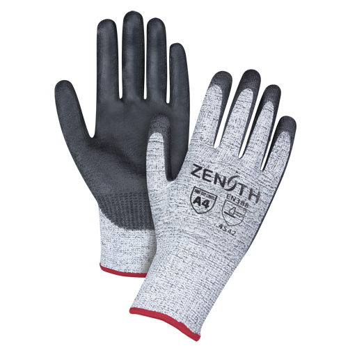 Gants &eacute;lastiques sans coutures r&eacute;sistants &agrave; la coupe, Taille Petit/7, Calibre 13, Rev&ecirc;tement Polyur&eacute;thane, Enveloppe en PEHP, ANSI/ISEA 105 niveau 4/EN 388 niveau 5 Moffatt Supply & Specialties