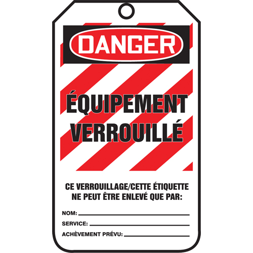 Lockout Tags, Cardstock, 3-3/8" W x 5-7/8" H, French Moffatt Supply & Specialties