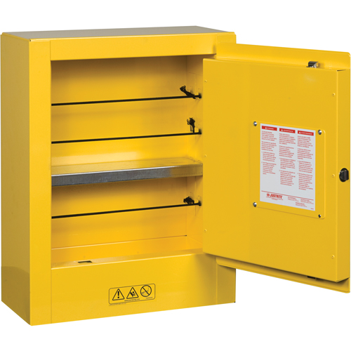 Sure-Grip&reg; EX Mini Flammable Safety Cabinet, 2 Gal., 1 Door, 17" W x 22" H x 8" D Moffatt Supply & Specialties
