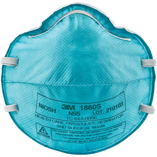 Respirateur 1860S contre les particules pour les soins de la sant&eacute;, N95, Certifi&eacute; NIOSH, Petit Moffatt Supply & Specialties