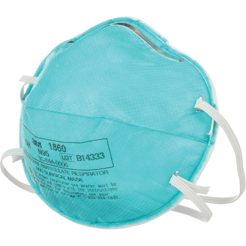 Respirateur 1860 contre les particules pour les soins de la sant&eacute;, N95, Certifi&eacute; NIOSH Moffatt Supply & Specialties