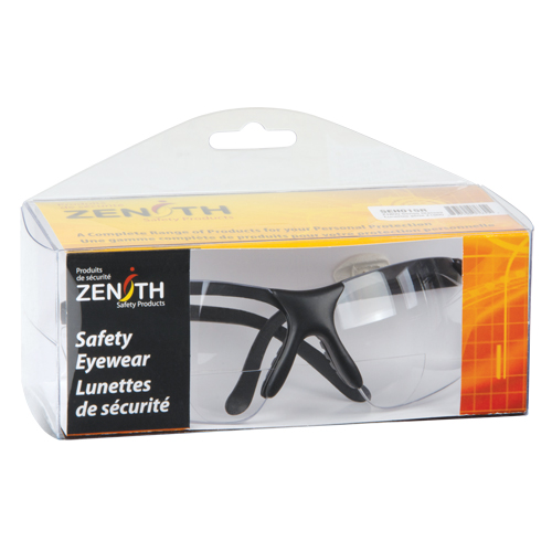 Lunettes de s&eacute;curit&eacute; s&eacute;rie Z1800 avec verres de lecture, Anti-&eacute;gratignures, Transparent, Dioptrie 2,0 Moffatt Supply & Specialties
