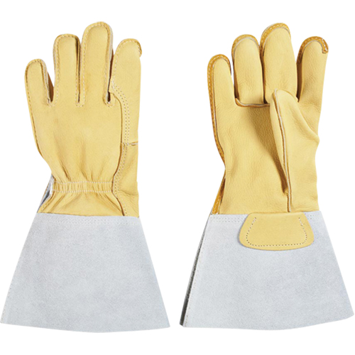 Gants pour monteur de lignes, Grand, Paume en Cuir fleur de vache, Doublure en Coton Moffatt Supply & Specialties