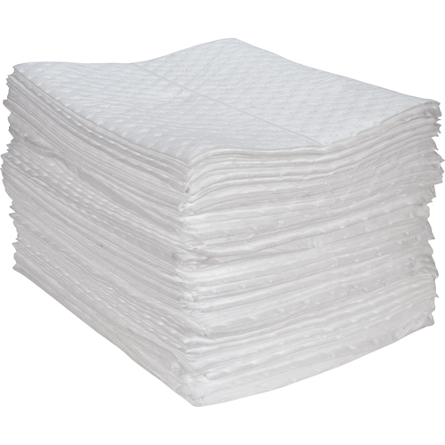 Premium Fine Fiber Sorbent Pads, Oil Only, 15" x 17", 30 gal. Absorbancy Moffatt Supply & Specialties