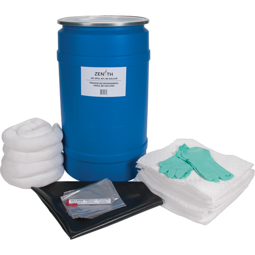 Shop Spill Kit, Oil Only, Drum, 30 US gal. Absorbancy Moffatt Supply & Specialties