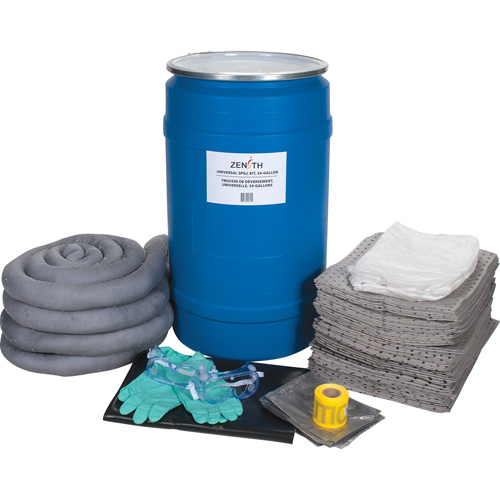 Large-Capacity Spill Kit, Universal, Drum, 30 US gal. Absorbancy Moffatt Supply & Specialties