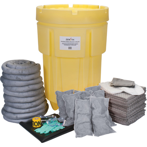 Shop Spill Kit, Universal, Drum, 95 US gal. Absorbancy Moffatt Supply & Specialties