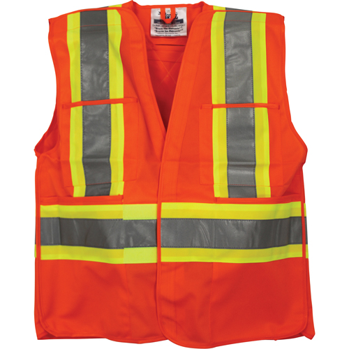 Veste de s&eacute;curit&eacute; pour la circulation, Orange haute visibilit&eacute;, Moyen/Petit, Polyester Moffatt Supply & Specialties