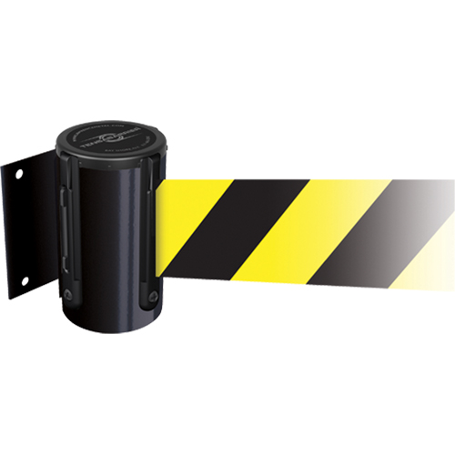 Tensabarrier&reg; Wall Mounted Units, Plastic, Screw Mount, 7.5', Yellow Tape Moffatt Supply & Specialties