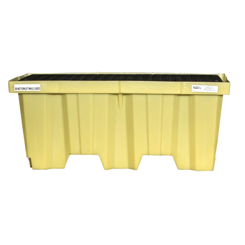 Nestable 2-Drum Poly-Spillpallet Without Drain, 66 US gal. Spill Capacity, 51" x 26" x 21" Moffatt Supply & Specialties