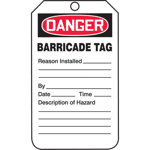 &eacute;tiquettes de s&eacute;curit&eacute;, Plastique, 3-3/8" la x 5-3/4" h, Anglais Moffatt Supply & Specialties