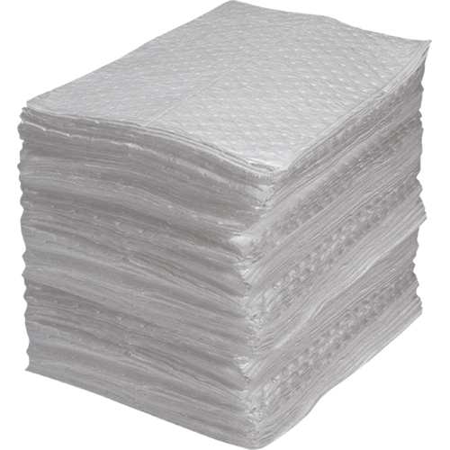 Industrial-Grade Fine Fibre Sorbent Pads, Oil Only, 15" x 17", 40 gal. Absorbancy Moffatt Supply & Specialties