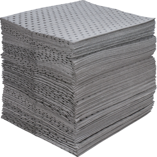 Industrial-Grade Fine Fibre Sorbent Pads, Universal, 15" x 17", 40 gal. Absorbancy Moffatt Supply & Specialties