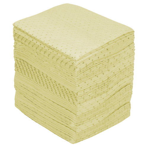 Industrial-Grade Fine Fibre Sorbent Pads, Hazmat, 15" x 17", 35 Gal. Absorbancy Moffatt Supply & Specialties
