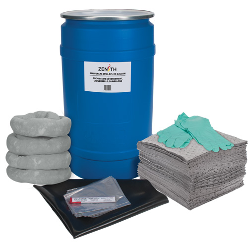 Shop Spill Kit, Universal, Drum, 30 US gal. Absorbancy Moffatt Supply & Specialties
