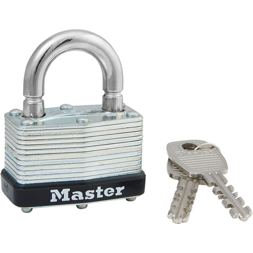 Laminated Padlock, Silver, Keyed Alike, Laminated Steel, 1-3/4" Width Moffatt Supply & Specialties
