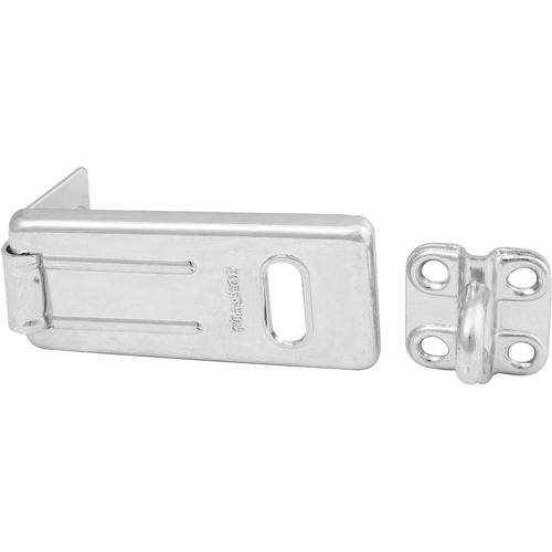 General Security Hardened Steel Hasp, Silver Moffatt Supply & Specialties