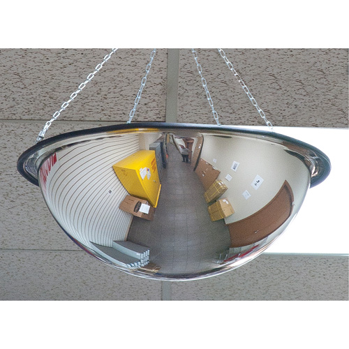 Miroir en d&ocirc;me 360°, D&ocirc;me complet, Dessus ouvert, Diam&egrave;tre 20" Moffatt Supply & Specialties