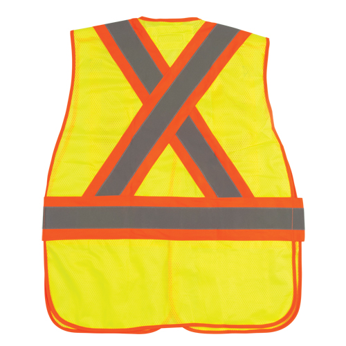 Veste d'arpenteur haute visibilit&eacute;, conforme &agrave; la CSA, Jaune lime haute visibilit&eacute;, Moyen, Polyester Moffatt Supply & Specialties