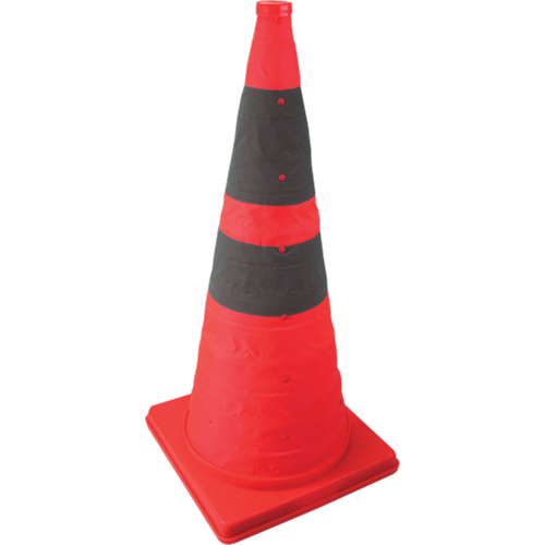 C&ocirc;ne repliable illumin&eacute;, 28" h, Orange Moffatt Supply & Specialties