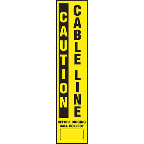 Flexible Marker Stake Decals - Caution Cable Line Moffatt Supply & Specialties