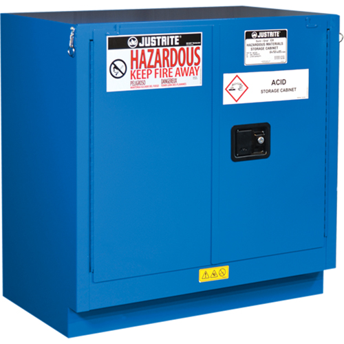 ChemCor&reg; Lined Hazardous Material Undercounter Safety Cabinets, 22 gal., 35" x 35" x 22" Moffatt Supply & Specialties