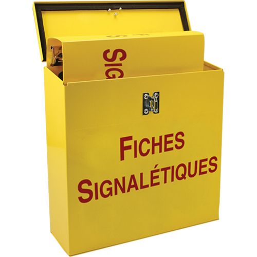 Boîte pour documents de s&eacute;curit&eacute; pour le chantier, Français, Compris reliures Moffatt Supply & Specialties