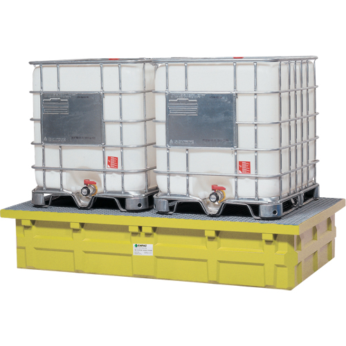 GRV double &agrave; dessus bas sans drain, Capacit&eacute; de d&eacute;versement 385 gal. US, 110" x 55" x 20" Moffatt Supply & Specialties