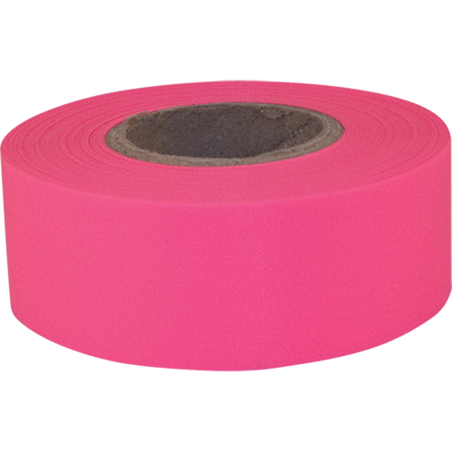 Ruban de signalisation Sub-Zero, 1,2" la x 150' lo, Rose fluorescent Moffatt Supply & Specialties