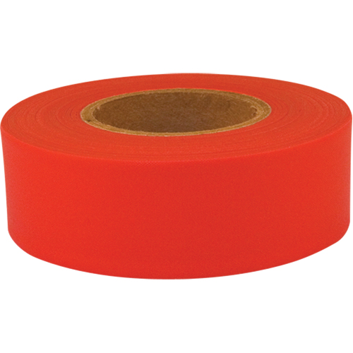 Ruban de signalisation Sub-Zero, 1,2" la x 150' lo, Rouge fluorescent Moffatt Supply & Specialties