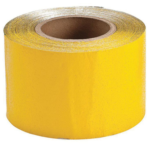 Ruban de marquage temporaire pour la chauss&eacute;e, 4" x 150', Vinyle, Jaune Moffatt Supply & Specialties