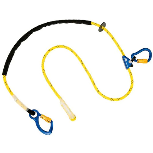 Pole Climber's Adjustable Rope Lanyard, 1 Legs, 8', CSA Class A, Nylon Moffatt Supply & Specialties