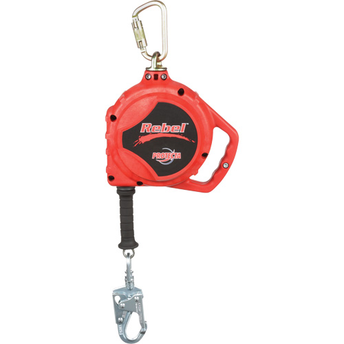Cordage de s&eacute;curit&eacute; autor&eacute;tractable Rebel, 33', Acier inoxydable, Pivotant Moffatt Supply & Specialties