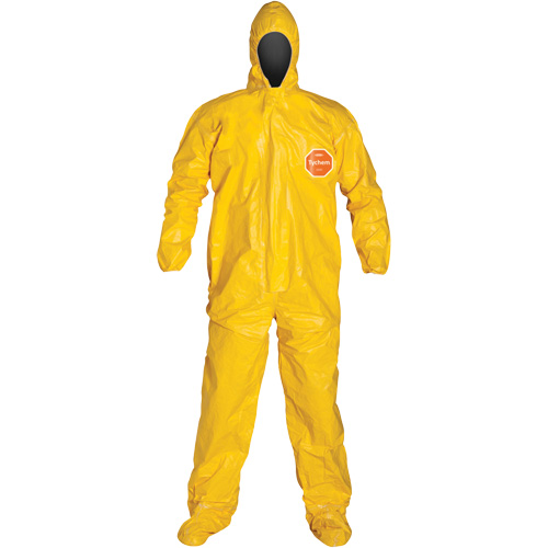 Combinaison &agrave; capuchon, Tychem 2000, 5T-Grand, Jaune Moffatt Supply & Specialties