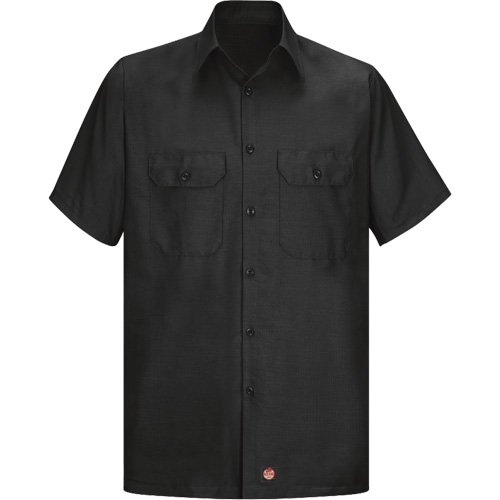 Short Sleeve Ripstop Shirt, Men's, 3X-Large, Black Moffatt Supply & Specialties