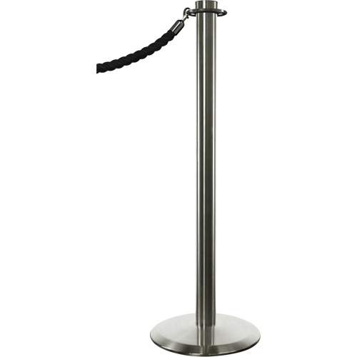 Poteaux portatifs, Hauteur de 34", Chrome satin&eacute; Moffatt Supply & Specialties