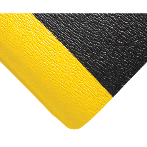 Tapis Deluxe Soft Step No 444, Rugueux, 3' x 5' x 5/8", Noir/Jaune, &eacute;ponge en PVC Moffatt Supply & Specialties