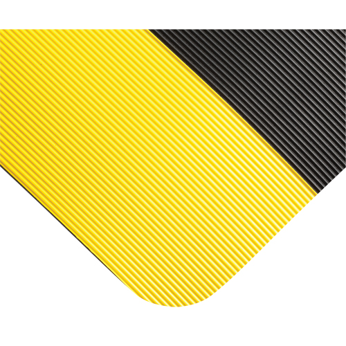 Double Duty Switchboard Mats No.720, Corrugated, 3' x 10' x 5/8", Black/Yellow, PVC Moffatt Supply & Specialties