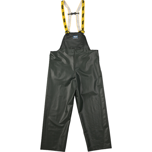Pantalon de pluie &agrave; bavette Journeyman r&eacute;sistant aux produits chimiques, Moyen, Vert, Polyester/PVC Moffatt Supply & Specialties
