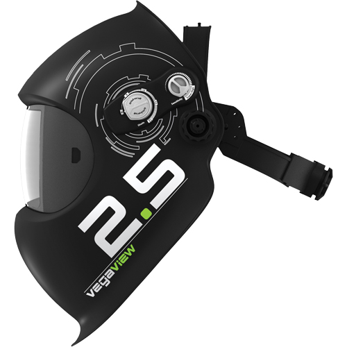 vegaview2.5 Welding Helmets, 3.94" L x 1.97" W View Area, 2.5/8 - 12 Shade Range, Black Moffatt Supply & Specialties